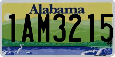 AL license plate 1AM3215