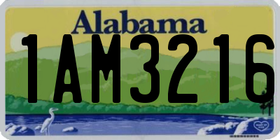 AL license plate 1AM3216