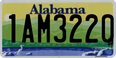 AL license plate 1AM3220