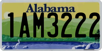 AL license plate 1AM3222