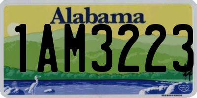 AL license plate 1AM3223