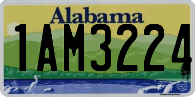 AL license plate 1AM3224