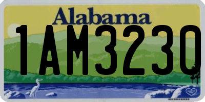 AL license plate 1AM3230
