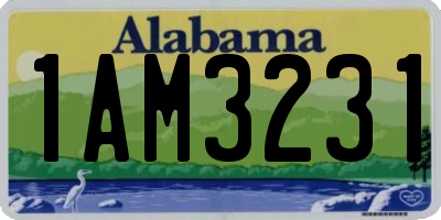 AL license plate 1AM3231