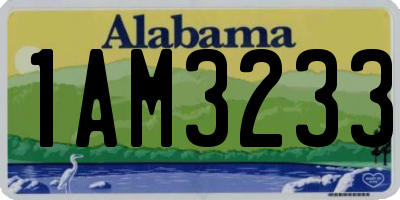 AL license plate 1AM3233