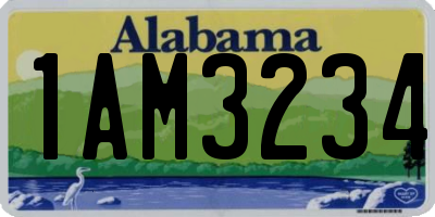 AL license plate 1AM3234