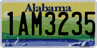 AL license plate 1AM3235