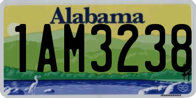 AL license plate 1AM3238