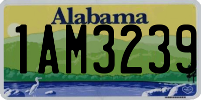 AL license plate 1AM3239