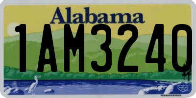 AL license plate 1AM3240