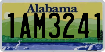 AL license plate 1AM3241