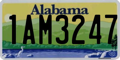 AL license plate 1AM3247