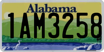 AL license plate 1AM3258