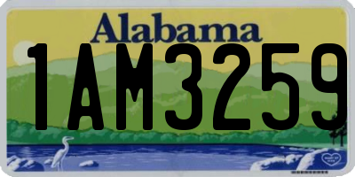 AL license plate 1AM3259