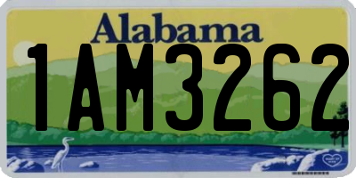 AL license plate 1AM3262