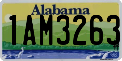 AL license plate 1AM3263