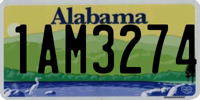 AL license plate 1AM3274