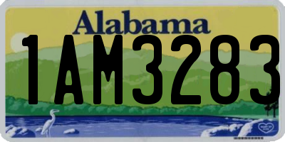 AL license plate 1AM3283
