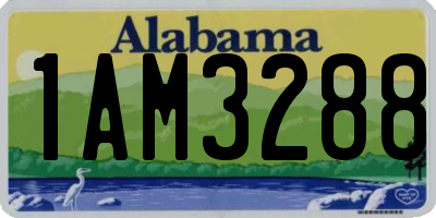 AL license plate 1AM3288