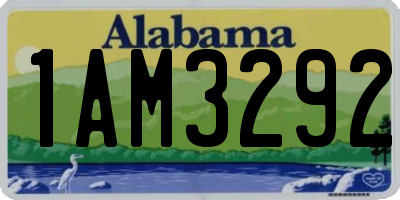 AL license plate 1AM3292