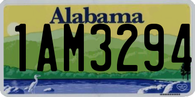 AL license plate 1AM3294