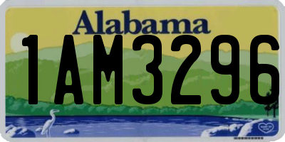 AL license plate 1AM3296