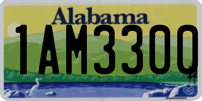 AL license plate 1AM3300