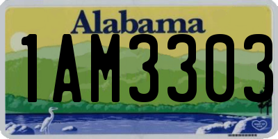 AL license plate 1AM3303