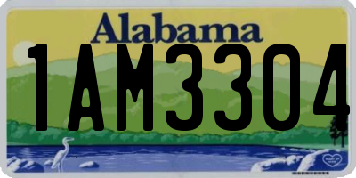 AL license plate 1AM3304
