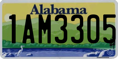 AL license plate 1AM3305