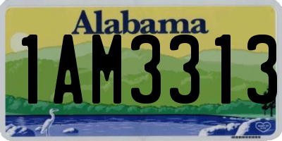 AL license plate 1AM3313