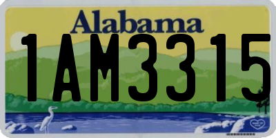 AL license plate 1AM3315