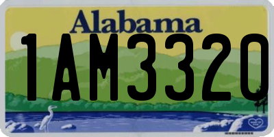 AL license plate 1AM3320
