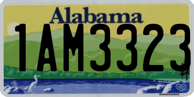 AL license plate 1AM3323