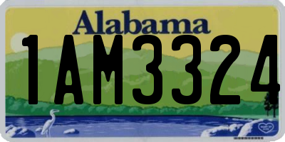 AL license plate 1AM3324