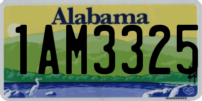 AL license plate 1AM3325