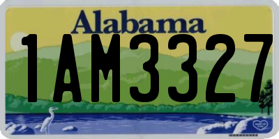 AL license plate 1AM3327