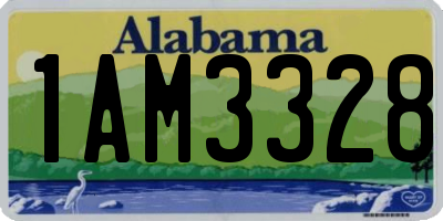 AL license plate 1AM3328