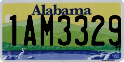 AL license plate 1AM3329