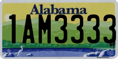 AL license plate 1AM3333