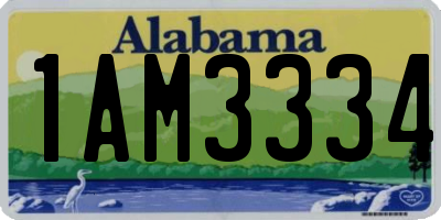 AL license plate 1AM3334