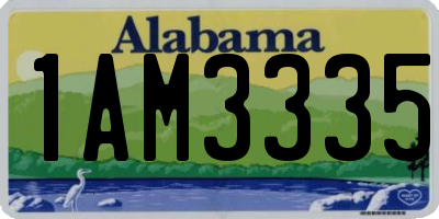 AL license plate 1AM3335