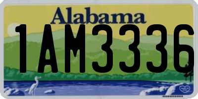 AL license plate 1AM3336