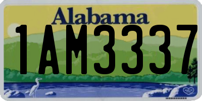 AL license plate 1AM3337