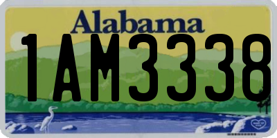 AL license plate 1AM3338
