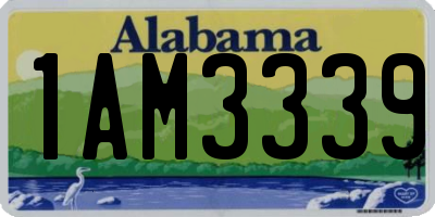 AL license plate 1AM3339