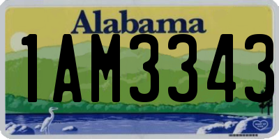 AL license plate 1AM3343