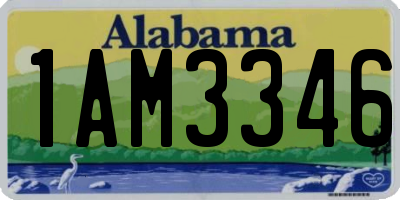 AL license plate 1AM3346