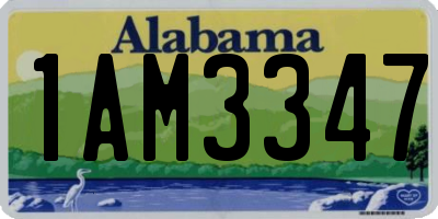 AL license plate 1AM3347