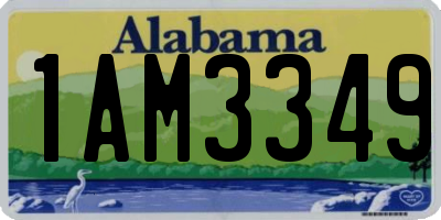 AL license plate 1AM3349